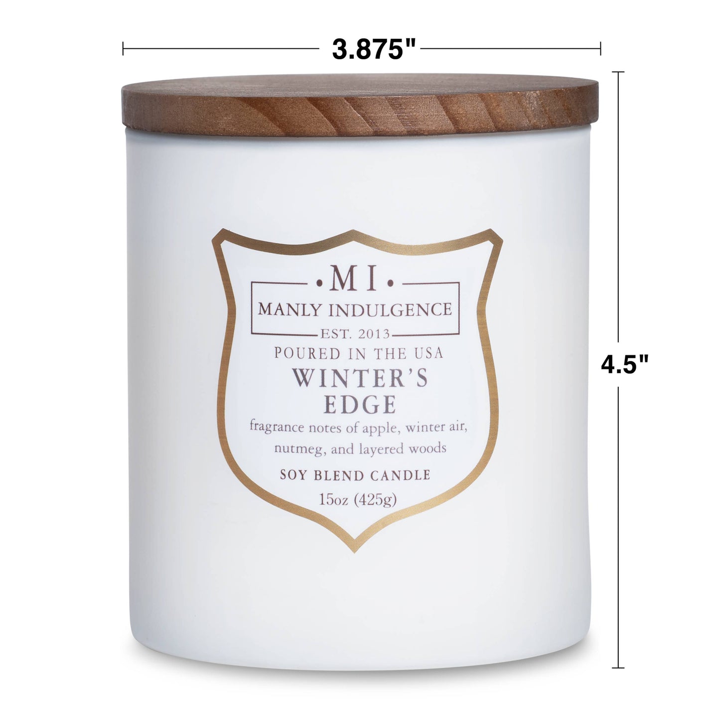 Winter's Edge Wooden Wick Scented Candle, Soy Blend, 15oz