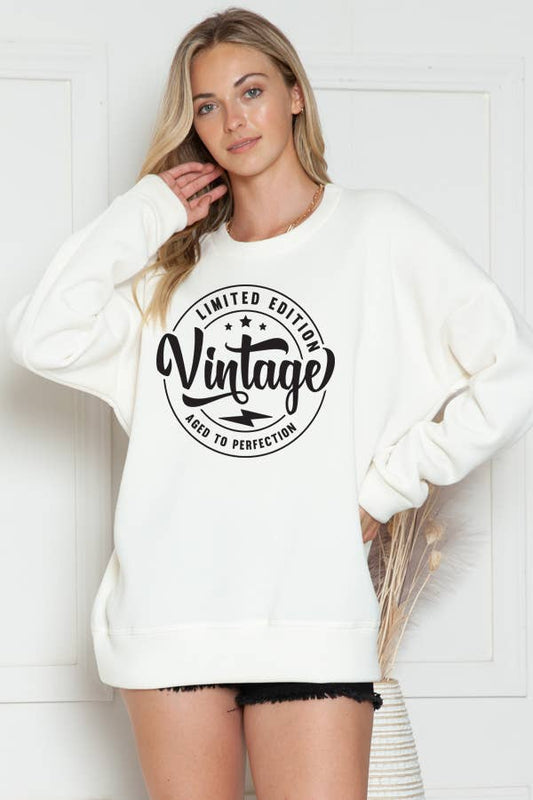 Oversized Sweatshirt with  VINTAGE  Print