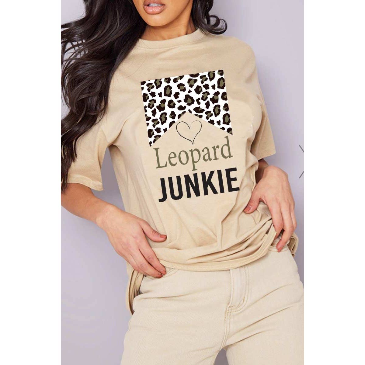 LEOPARD JUNKIE GRAPHIC WOMEN TEE