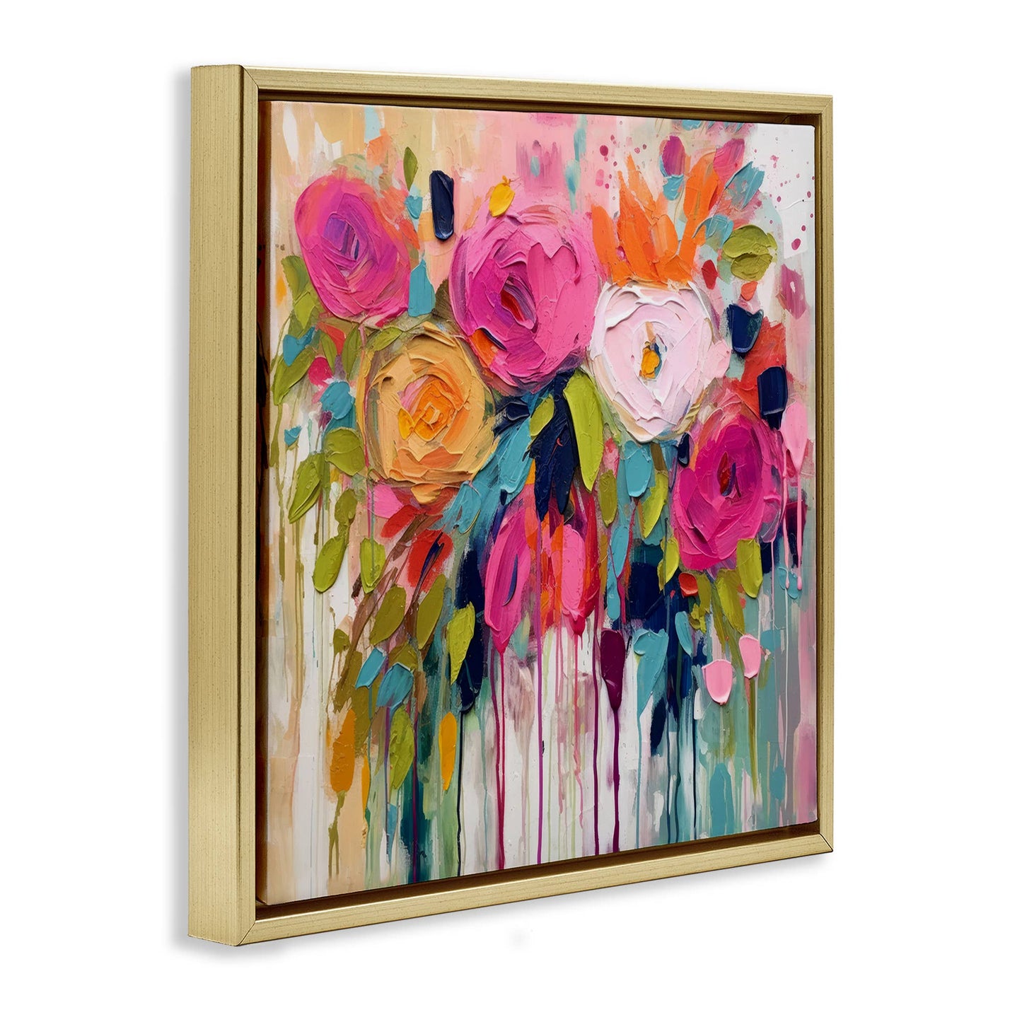 Urban Paint Bouquet Floating Frame