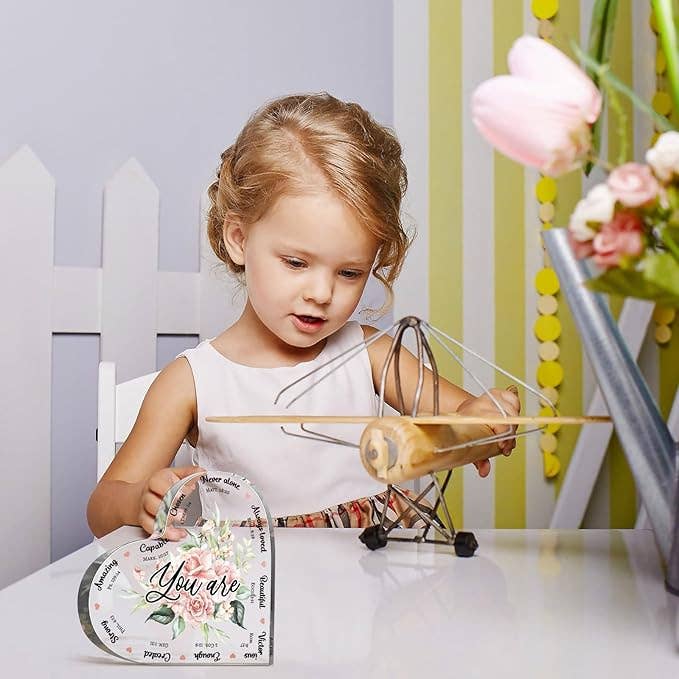 Heart-Shaped Religious Faith Decoration Sign Plaque