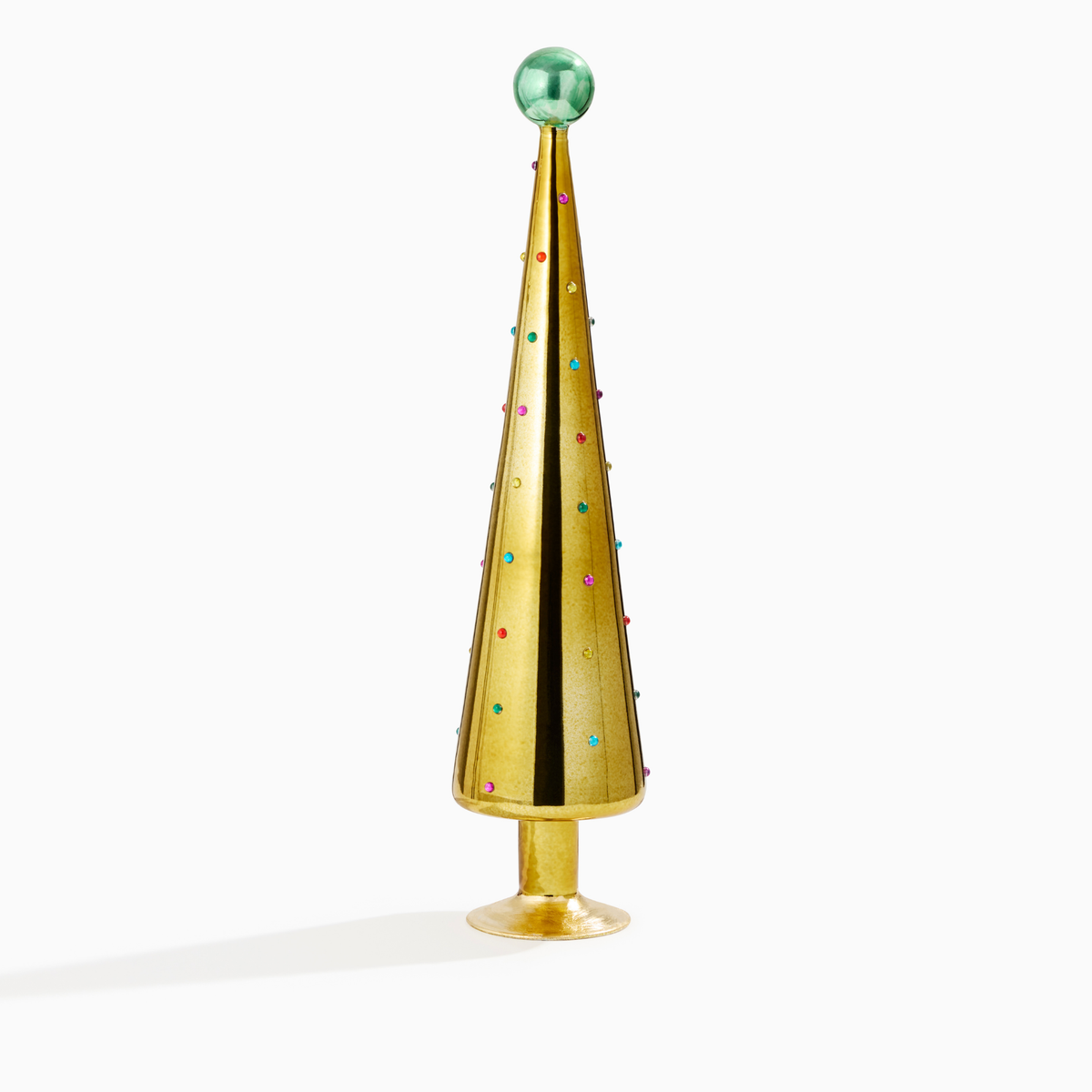 Gold Glass Jewel Dot Christmas Tree – Large