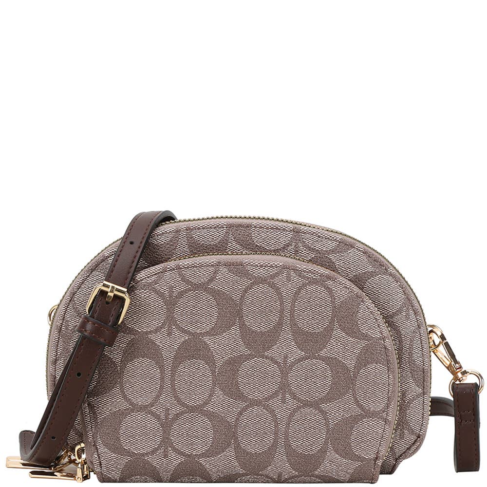 ROUND OVAL PRINT CROSSBODY BAG, XFT 1337
