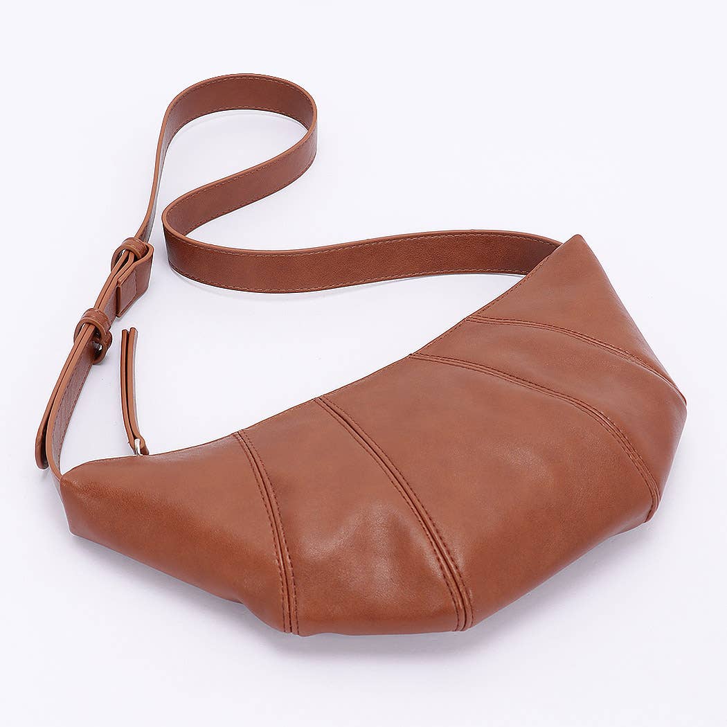 Faux Leather Croissant Bag