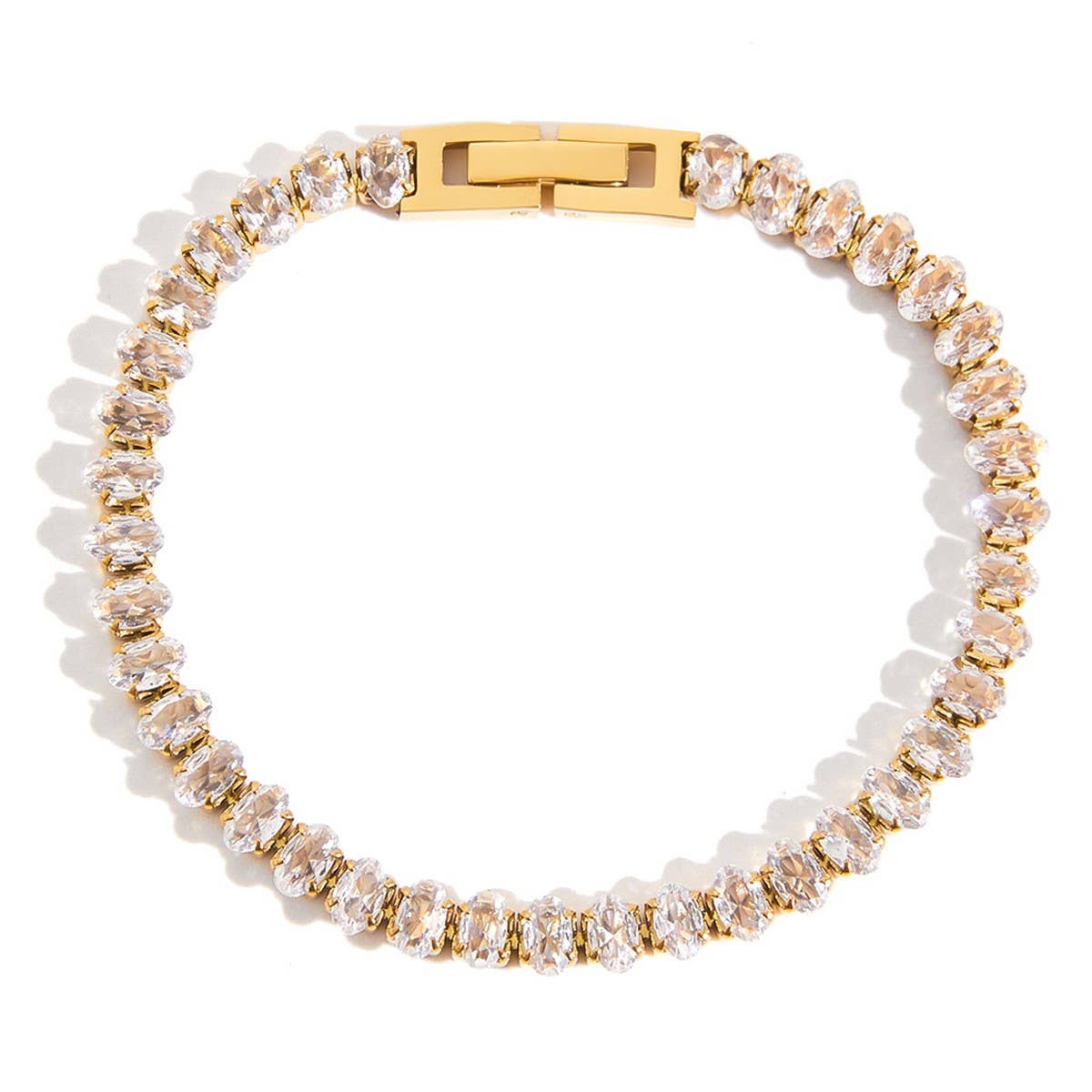 Zircon Titanium Steel Bracelet, No Fade, Luxury_CWAJE4733