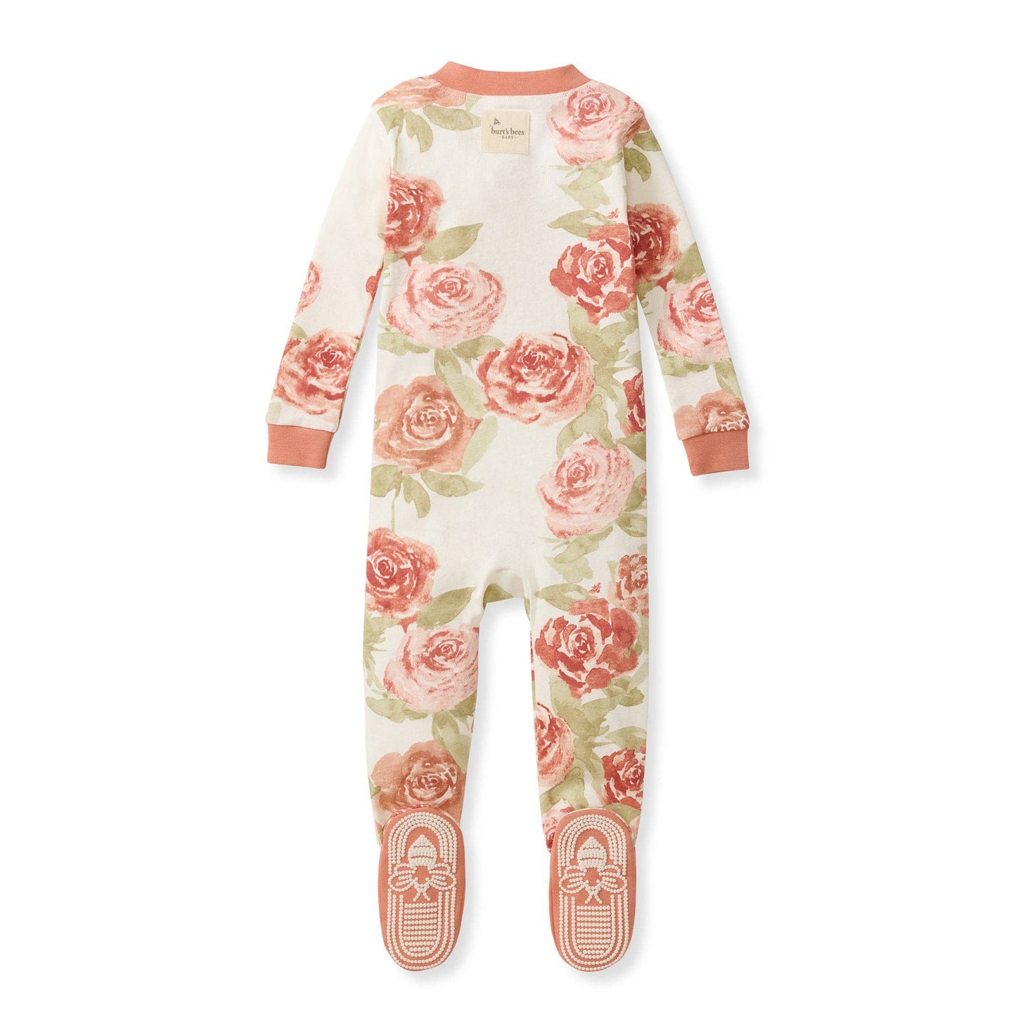 Autumn Rose Garden Organic Cotton Sleeper Footed