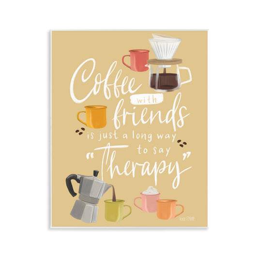 Coffee With Friends Therapy - Unframed Wall Art