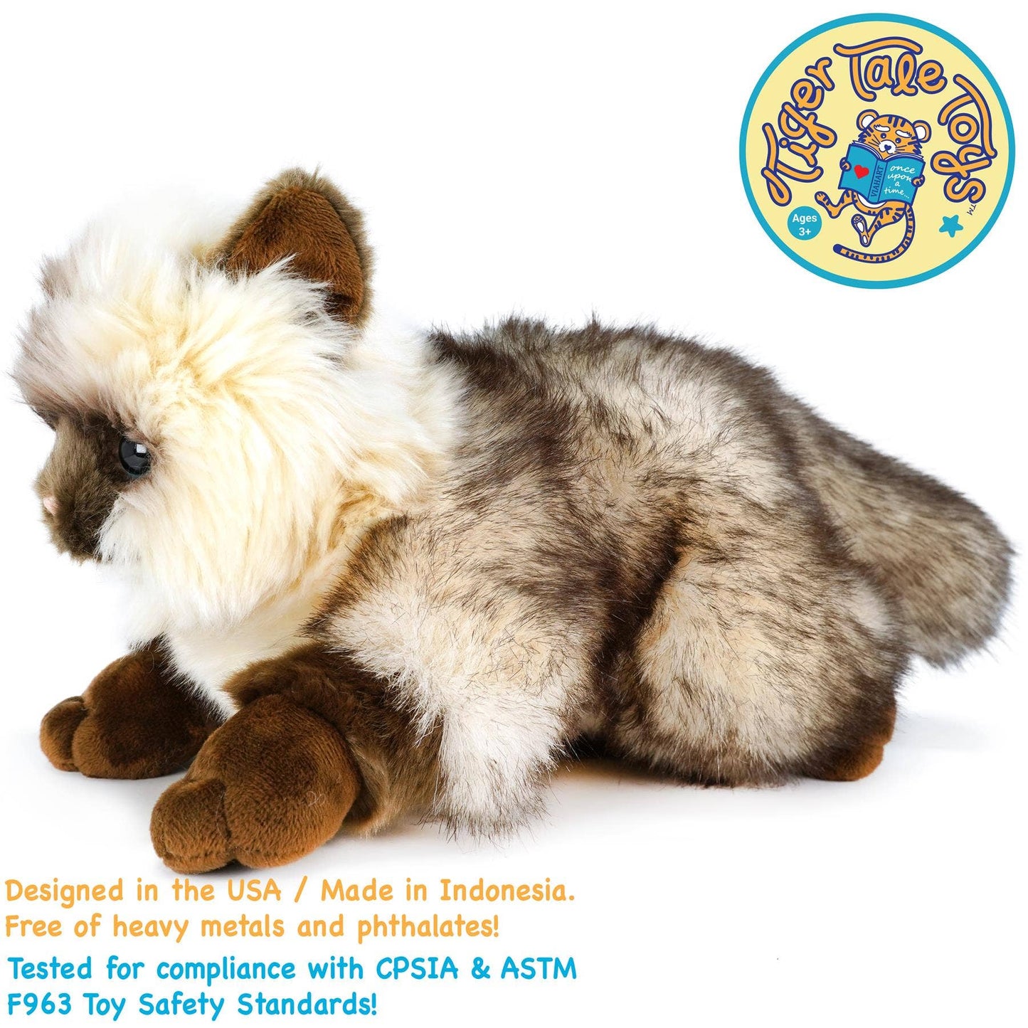 Snowy The Ragdoll Cat | 12 Inch Stuffed Animal Plush