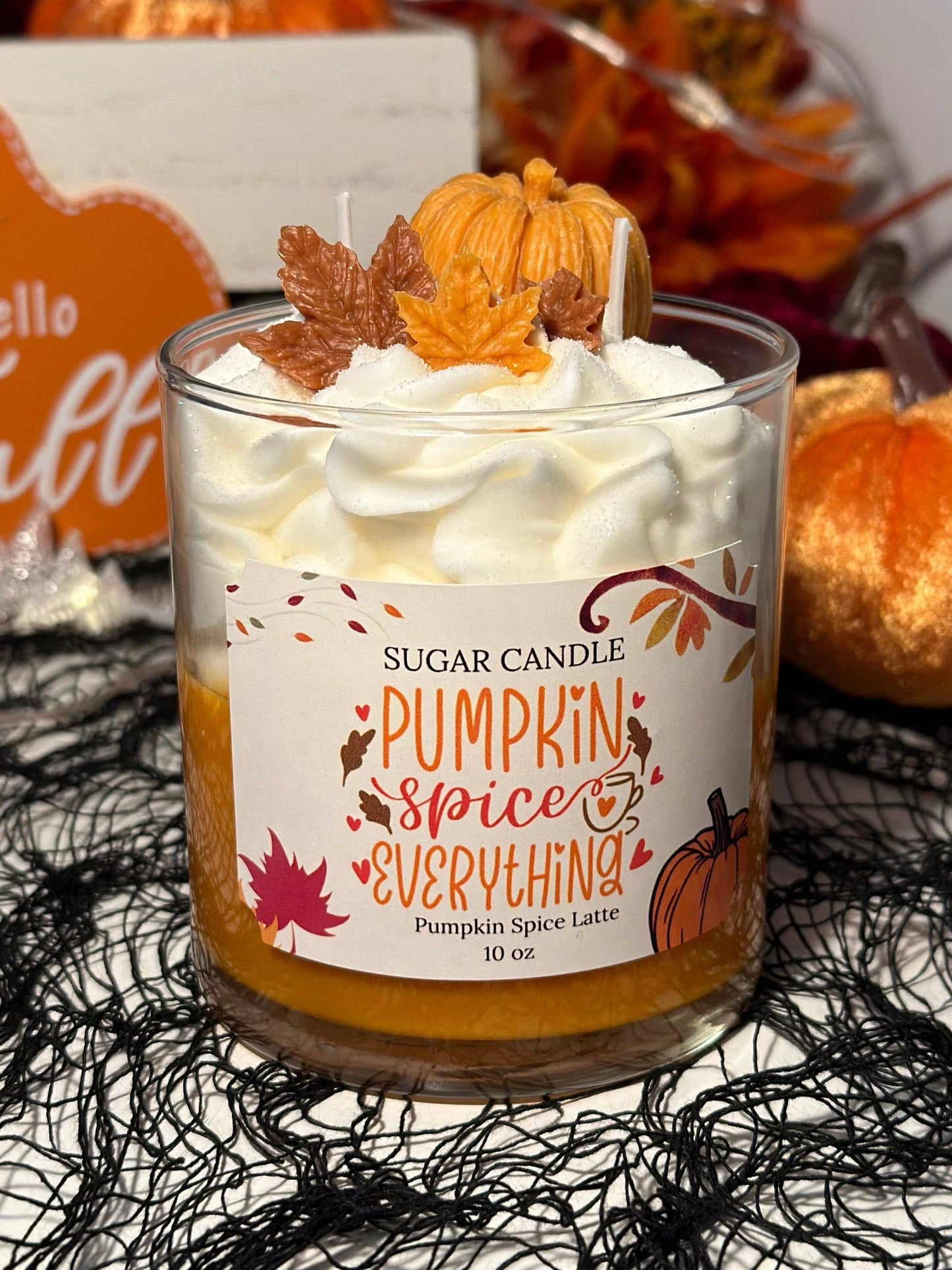 Pumpkin Spice Latte Candle – pumpkin scented fall candle