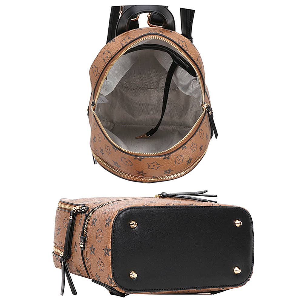 2IN1 DESIGN PATTERN ZIPPER HANDLE BACKPACK WITH , LY 7285 W