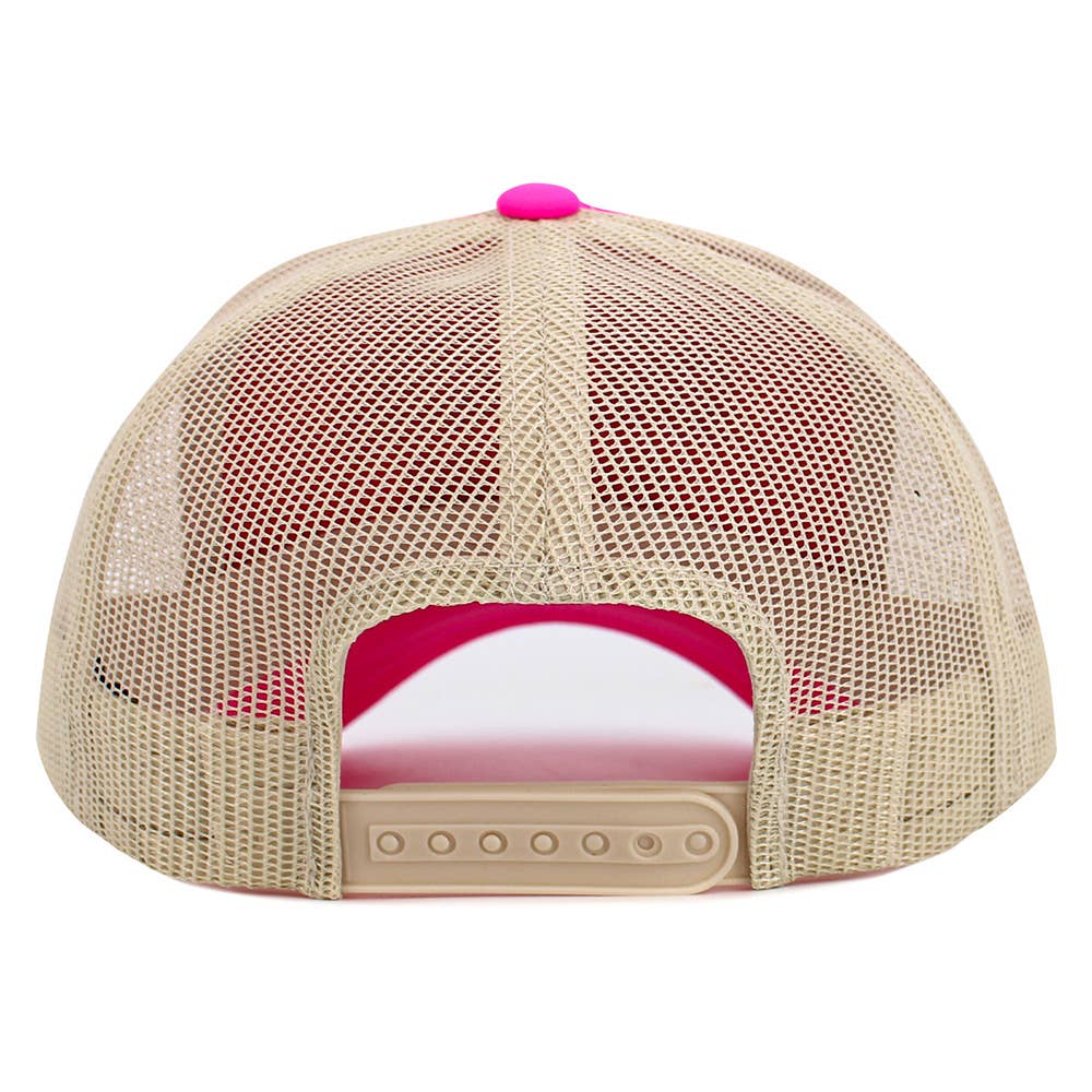 DOG MOM Message Paw Embroidered Mesh Back Trucker Hat