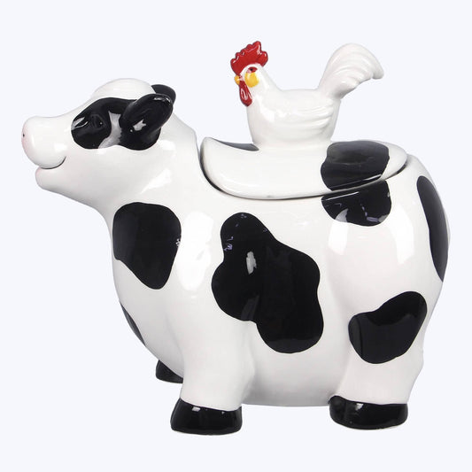 Ceramic Cow Treat Jar  (Sku#: 13267)