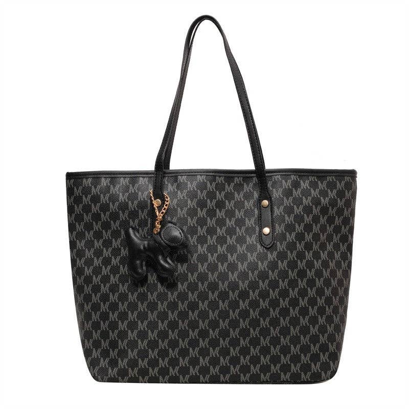 Fashion Print Tote Bag With Pendant