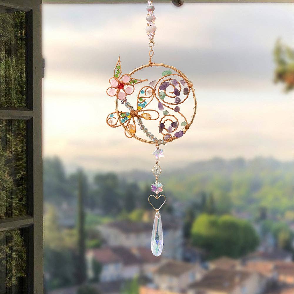 Dragonfly Wrapped Hanging Crystal Prism Sun Catcher MK2ZCAS6W7HLS36