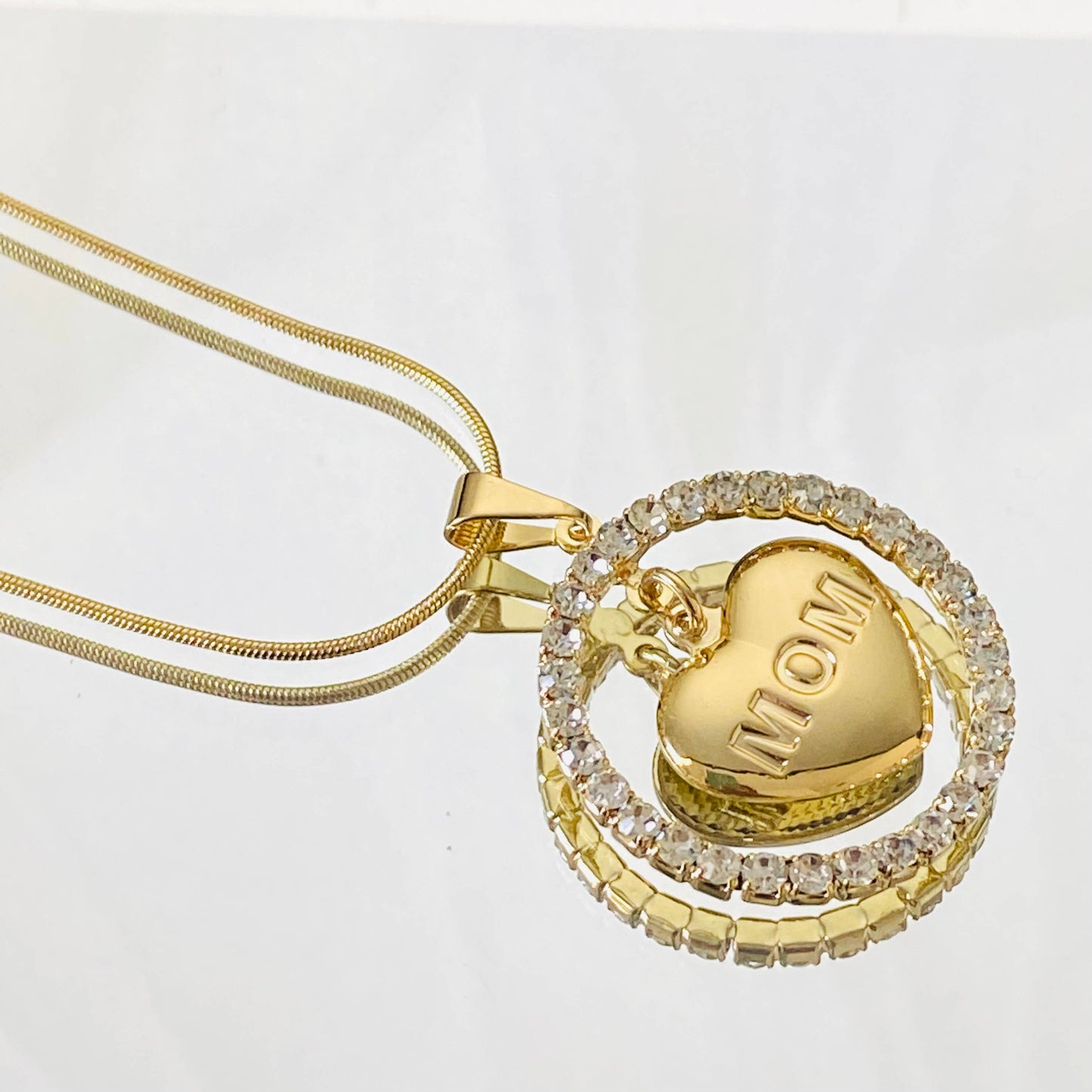 CZ Charm Mom Necklace, Mama Necklace, To My Mom Necklace