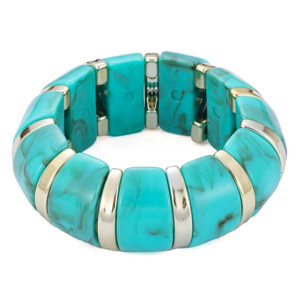 MARBELD NUGGET STRETCH BRACELET, 84602