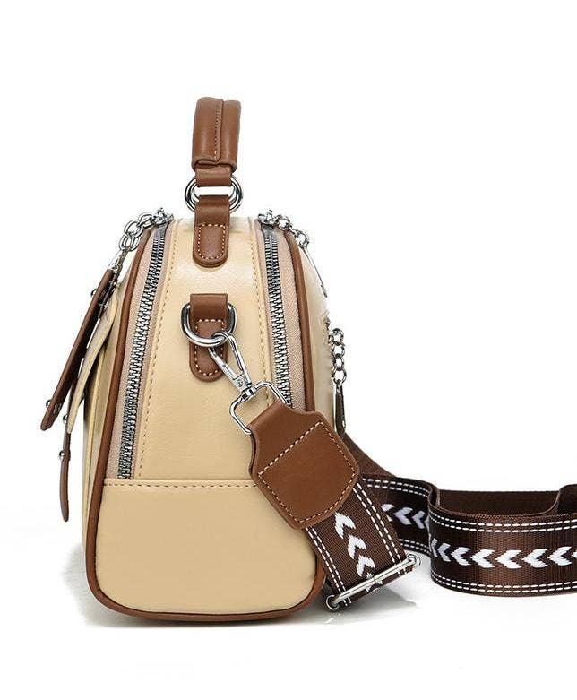 Chic colorblock handbag crossbody bag