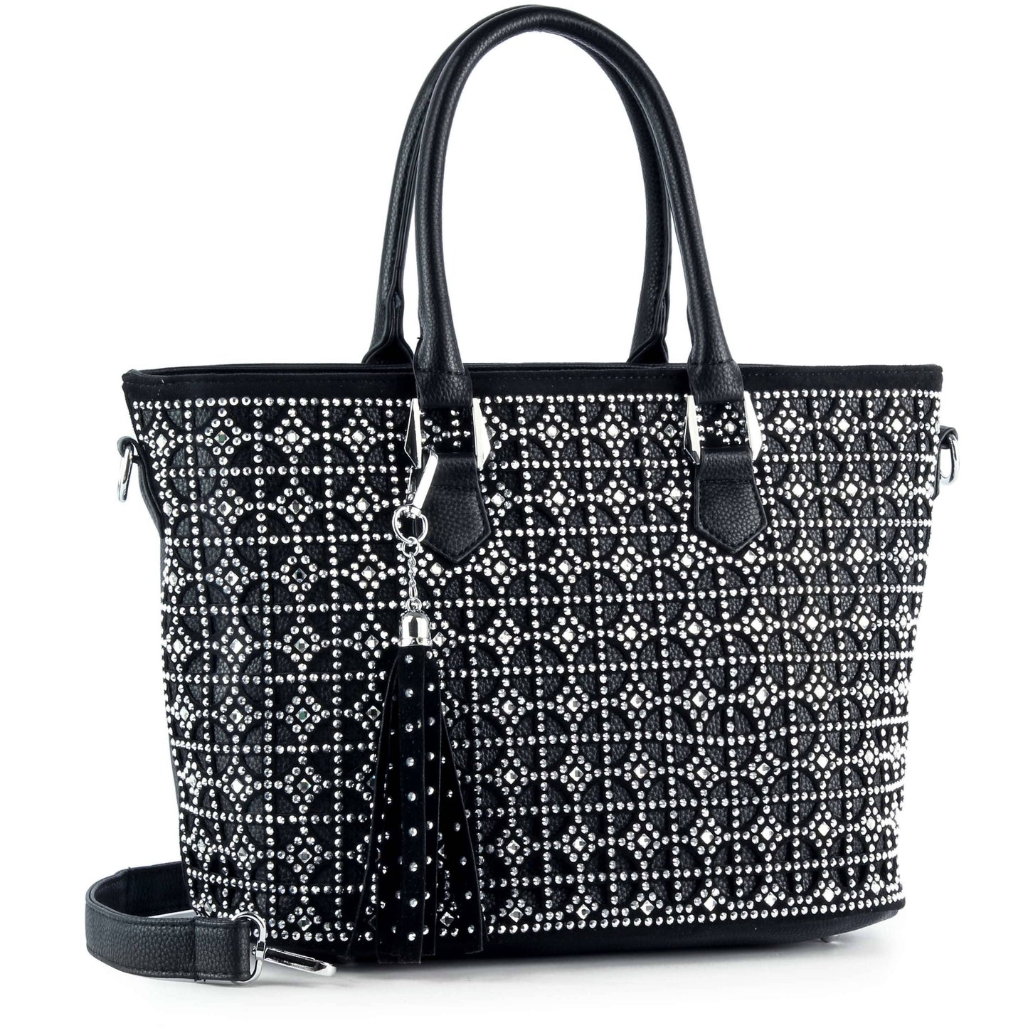 Sparkling Rhinestone Shopper Tote