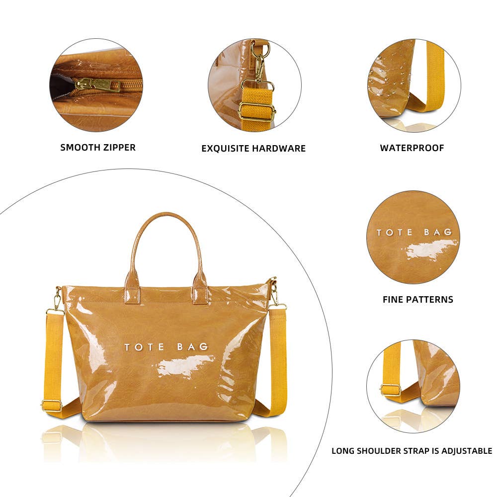 PVC Handbag Letter Tote Bag Crossbody Bag