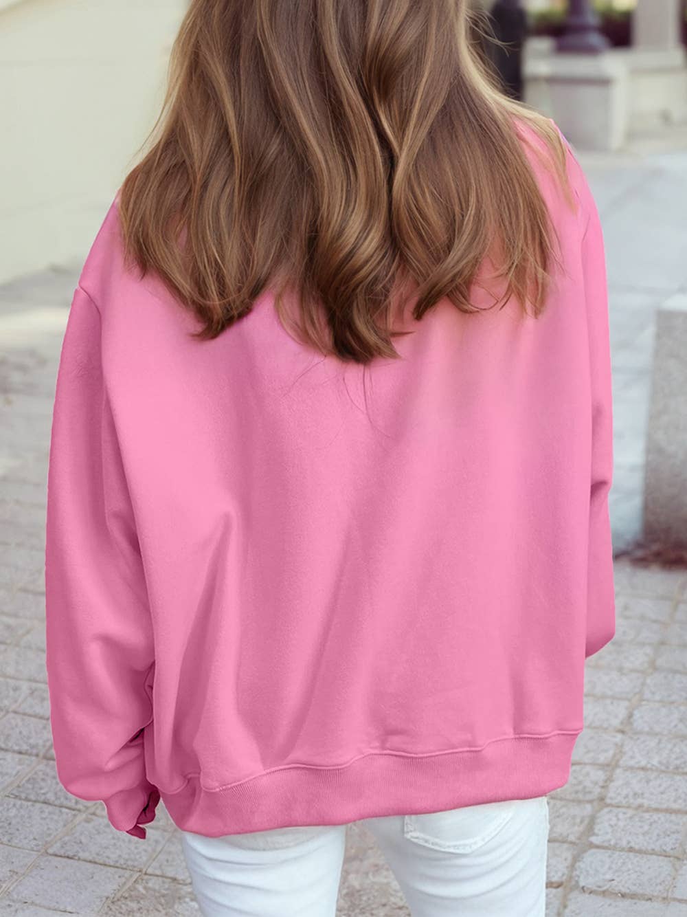Spring 2026 Blessed Embroidered Mock Neck Sweatshirt | S-4X