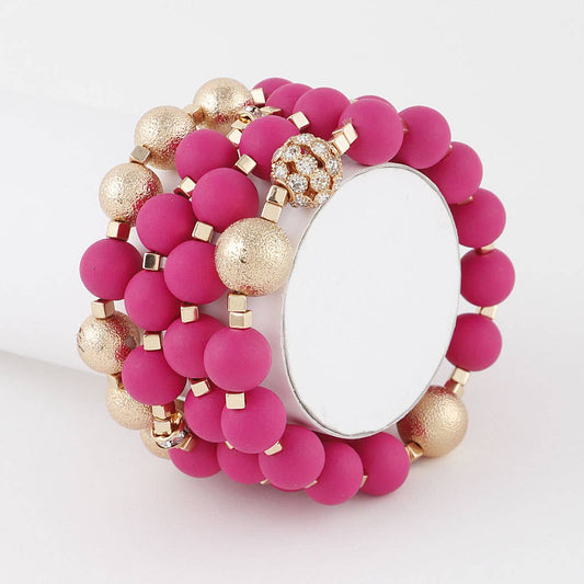 Multi Rhinestone Beaded Bracelet