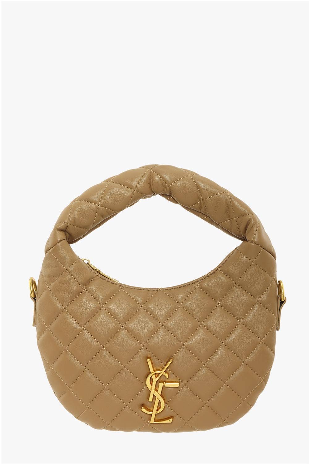 DIAMOND QUILTED BOXY CRESCENT CROSSBODY BAG 6910