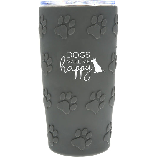 Dogs - 20 oz Travel Tumbler with 3D Silicone Wrap