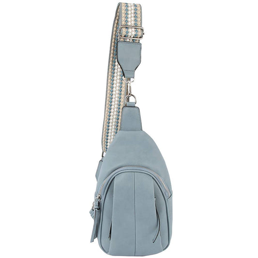 SMOOTH COLORED SLING CROSSBODY BAG