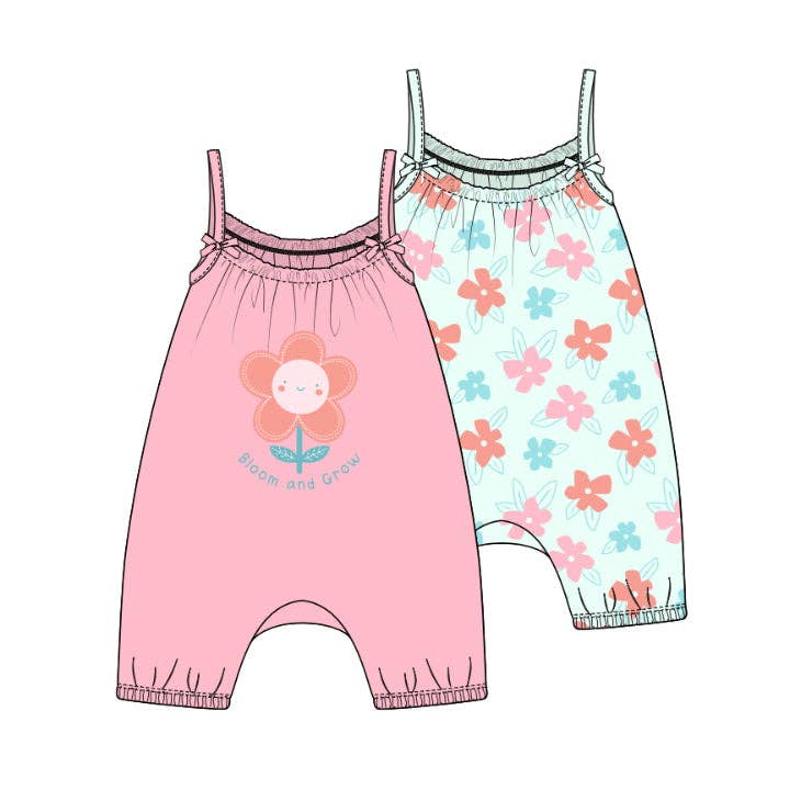 2pcs Set Baby Sleeveless Rompers Tank Top Jumpsuit