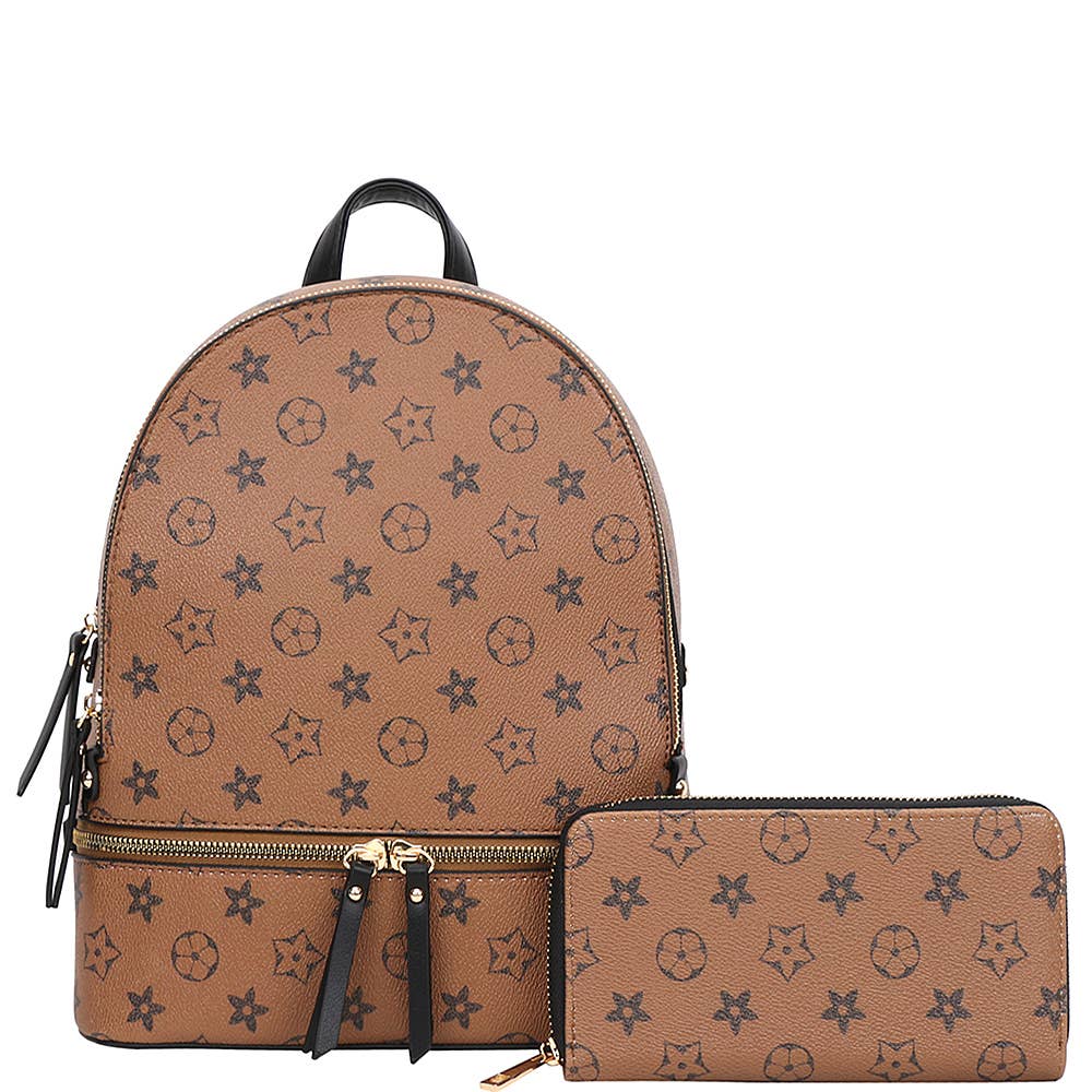 2IN1 DESIGN PATTERN ZIPPER HANDLE BACKPACK WITH , LY 7285 W