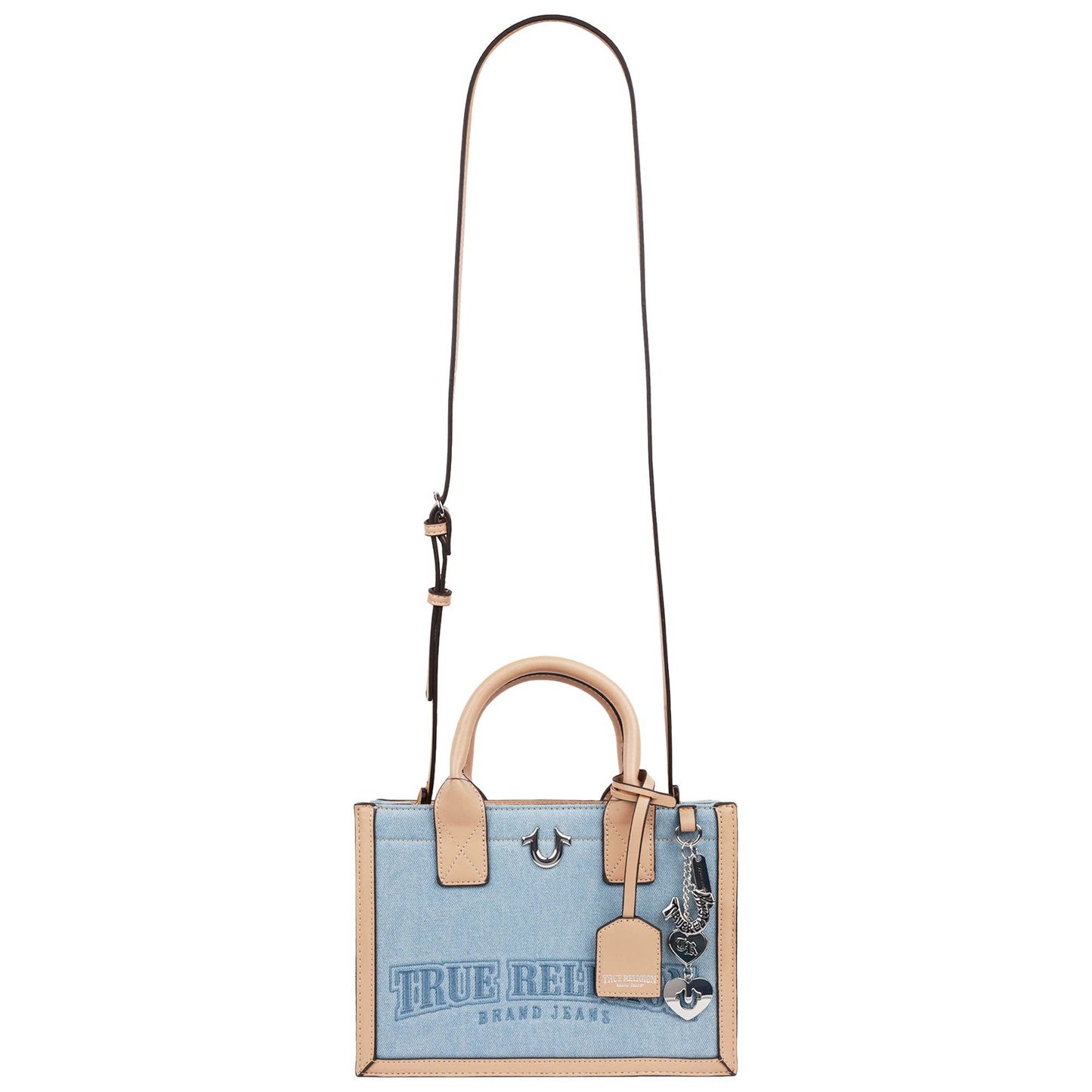 True Religion Bombe Logo Denim Tote