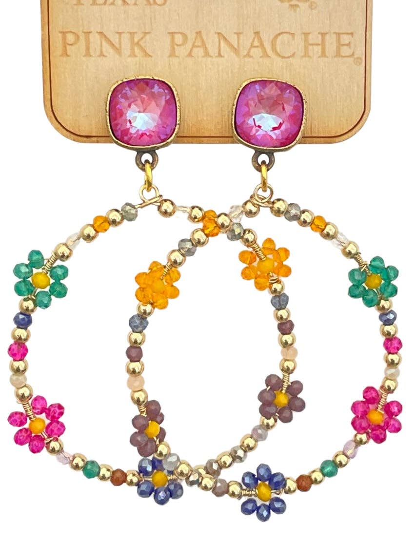 Multi-color circle earring 1CNC R220