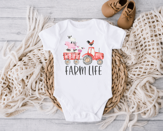 Farm Life Baby Bodysuits