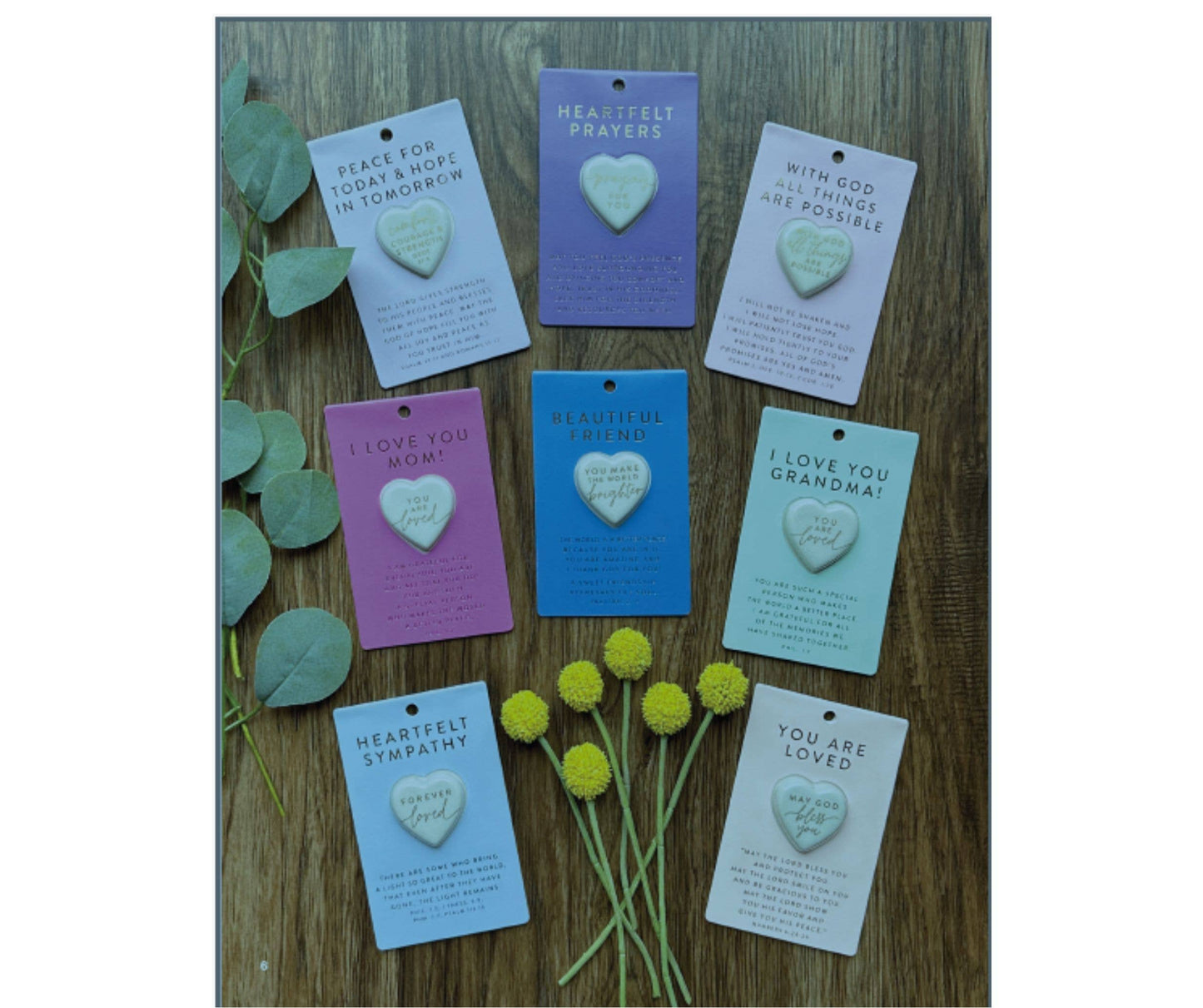 LCP Heart Stone Card Peace For Today