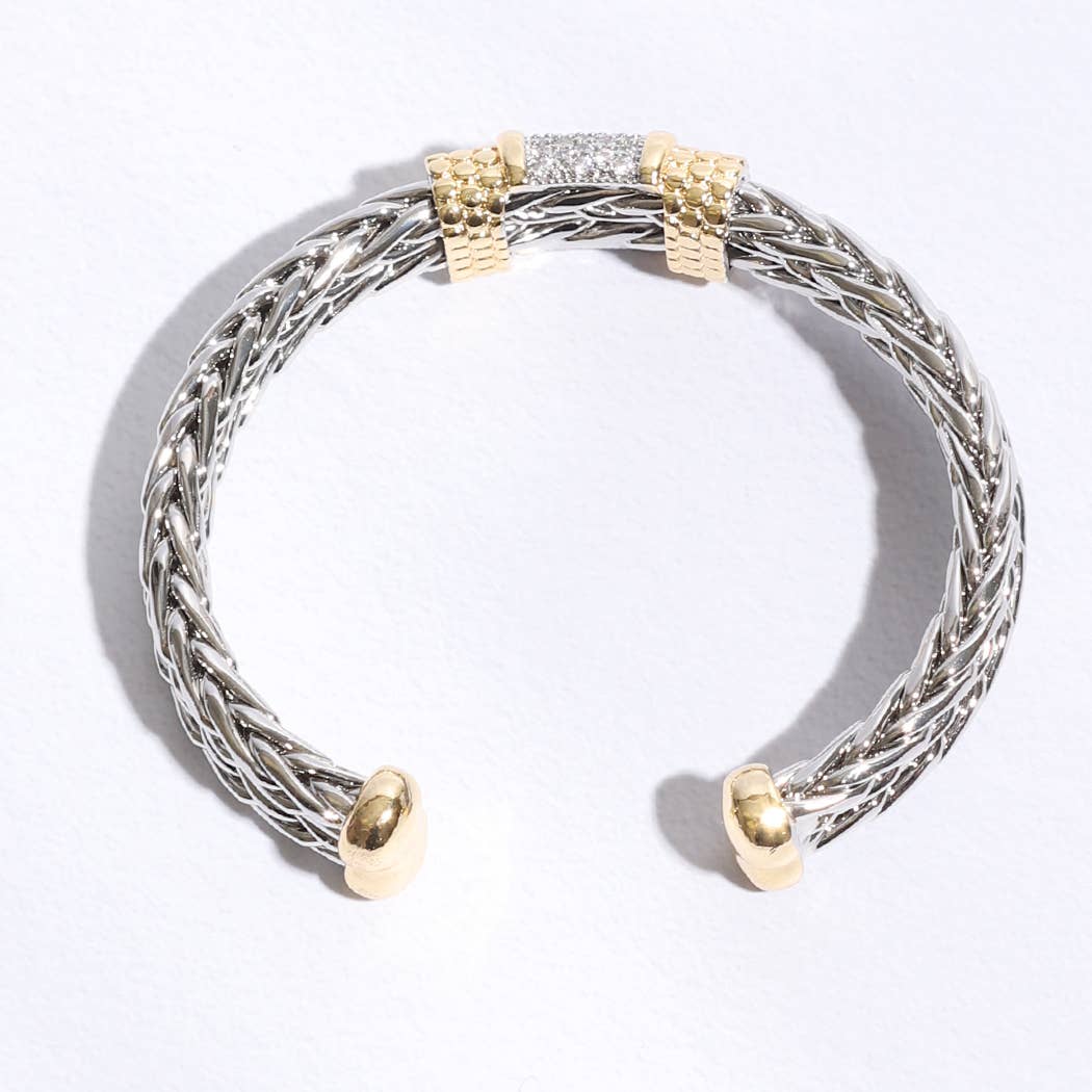5MM Ponytail Pave Bangle Bracelet