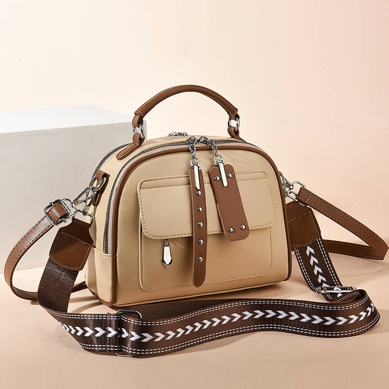 Chic colorblock handbag crossbody bag