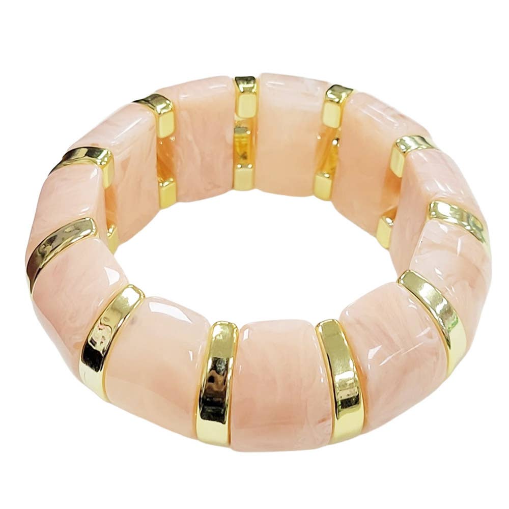 MARBELD NUGGET STRETCH BRACELET, 84602