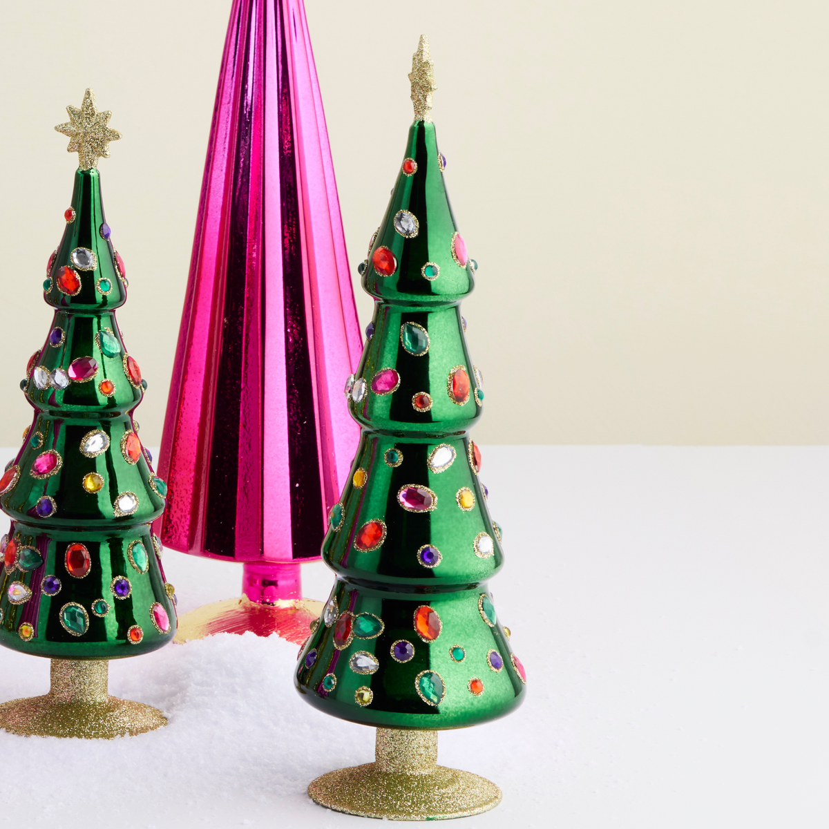 Green Grand Jewel Glass Christmas Tree – Large
