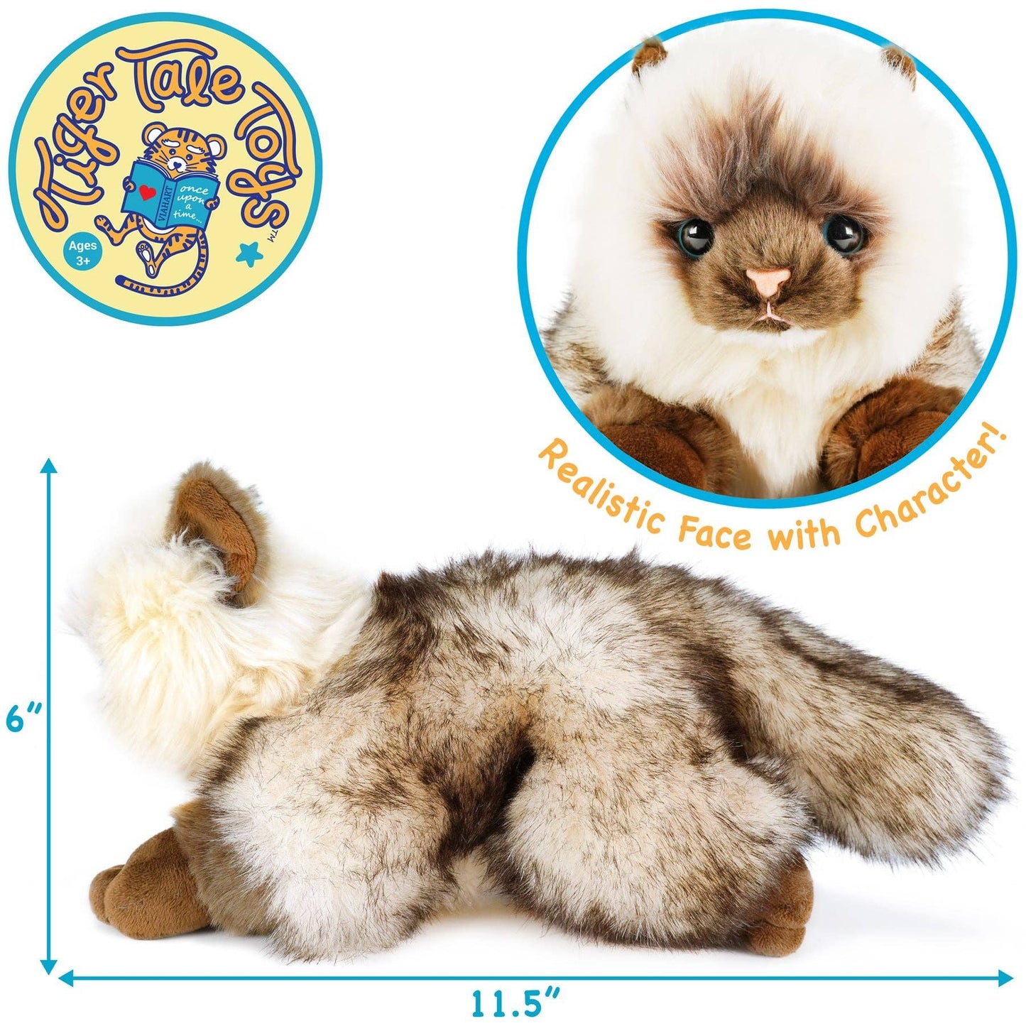 Snowy The Ragdoll Cat | 12 Inch Stuffed Animal Plush