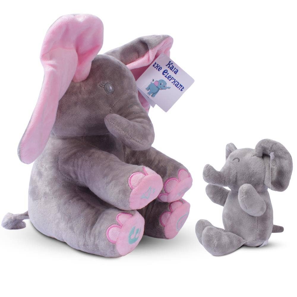 Kaia Singing Peek-A-Boo Elephant & Soft Plush Baby Elephant