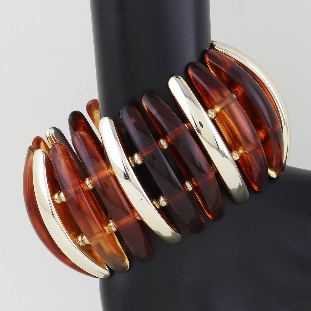 Wide Crystal Cuff Bracelet