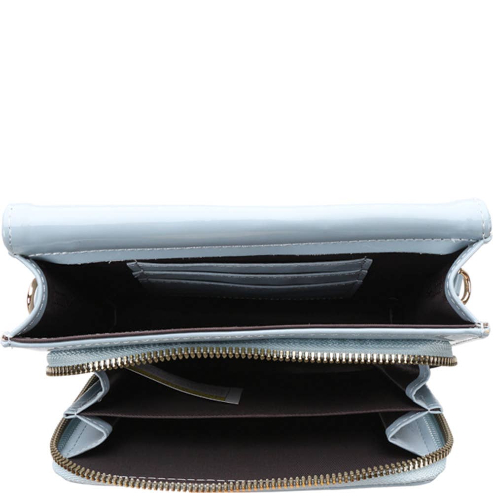 FAUX LEATHER MONOGRAM CROSSBODY BAG, QP 1331