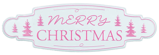 MERRY CHRISTMAS WIDE METAL SIGN