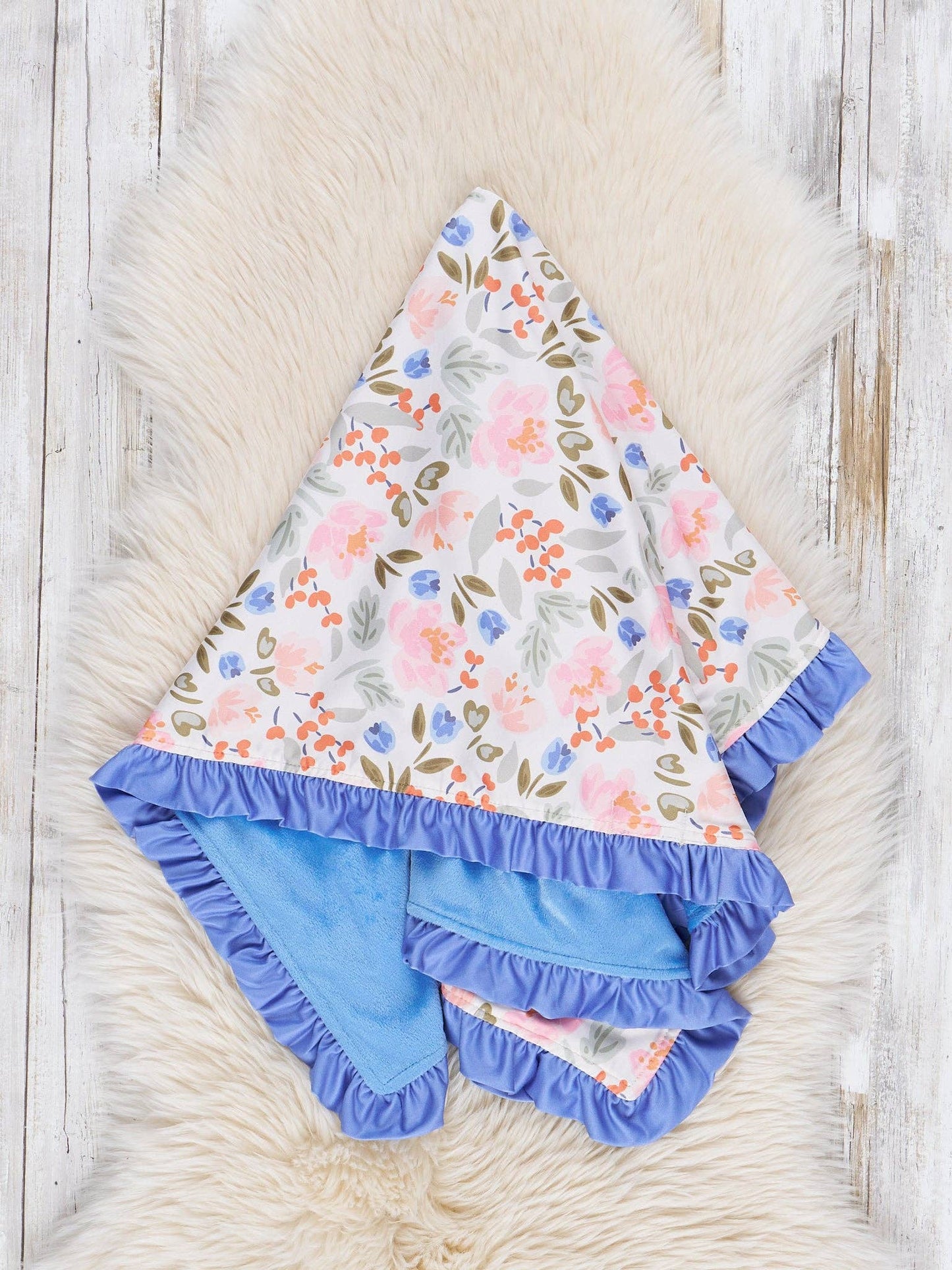 Tulip Love Ruffle Minky Blanket