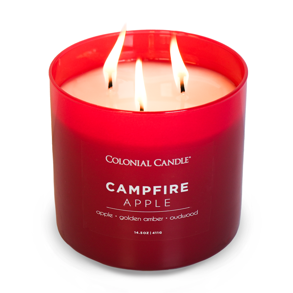 Campfire Apple Scented Jar Candle, Soy Blend Wax, 14.5oz