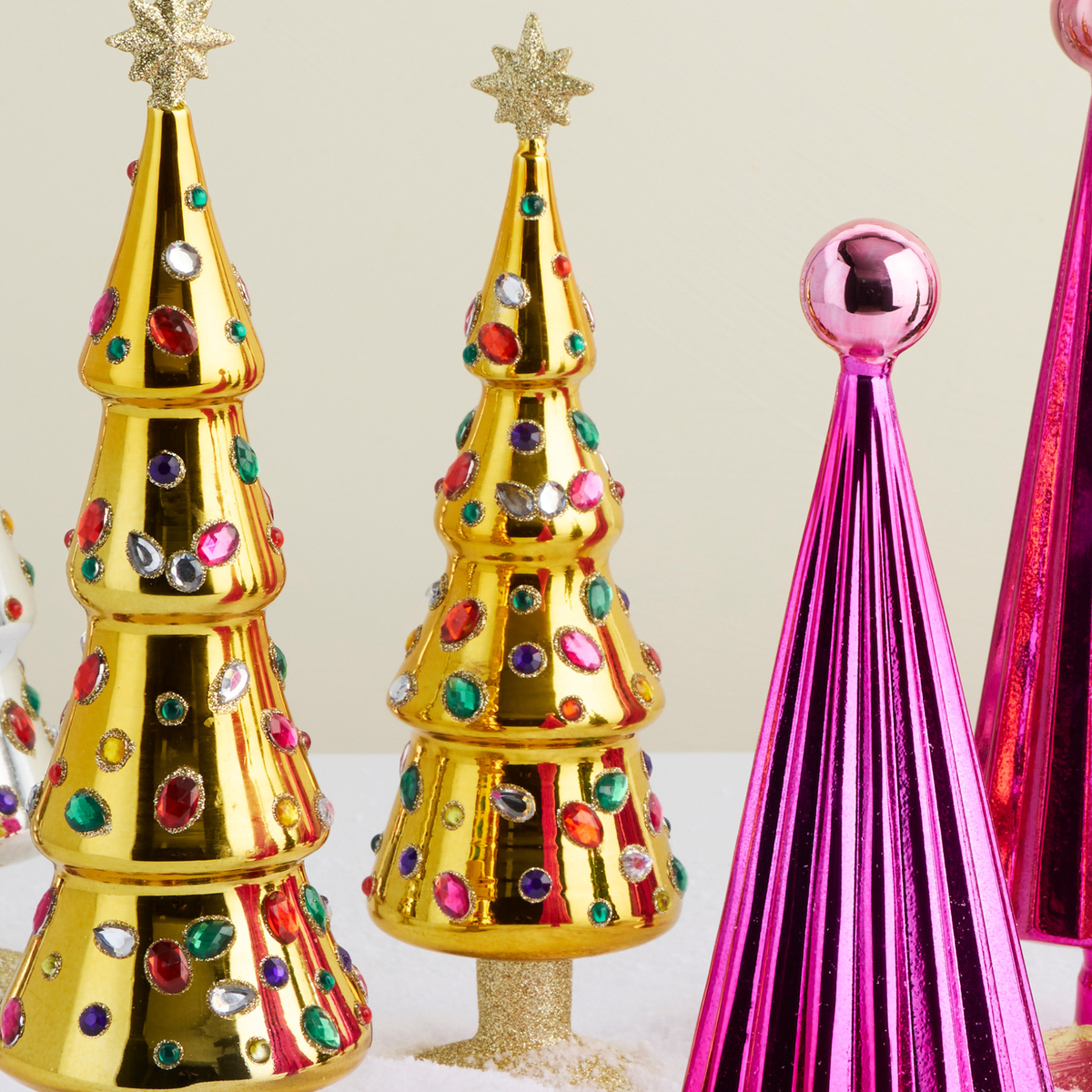 Gold Grand Jewel Glass Christmas Tree - Small