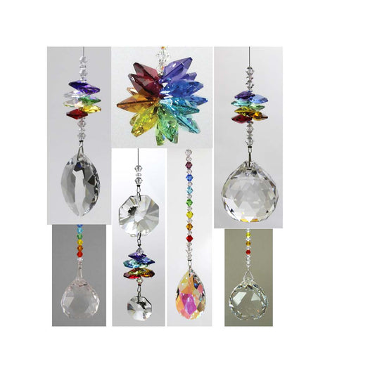 30 pc. Rainbow/Chakra Suncatcher Asst with Tree Display