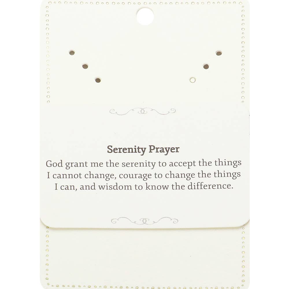 Serenity Prayer Message Antique Cross Charm Bracelet