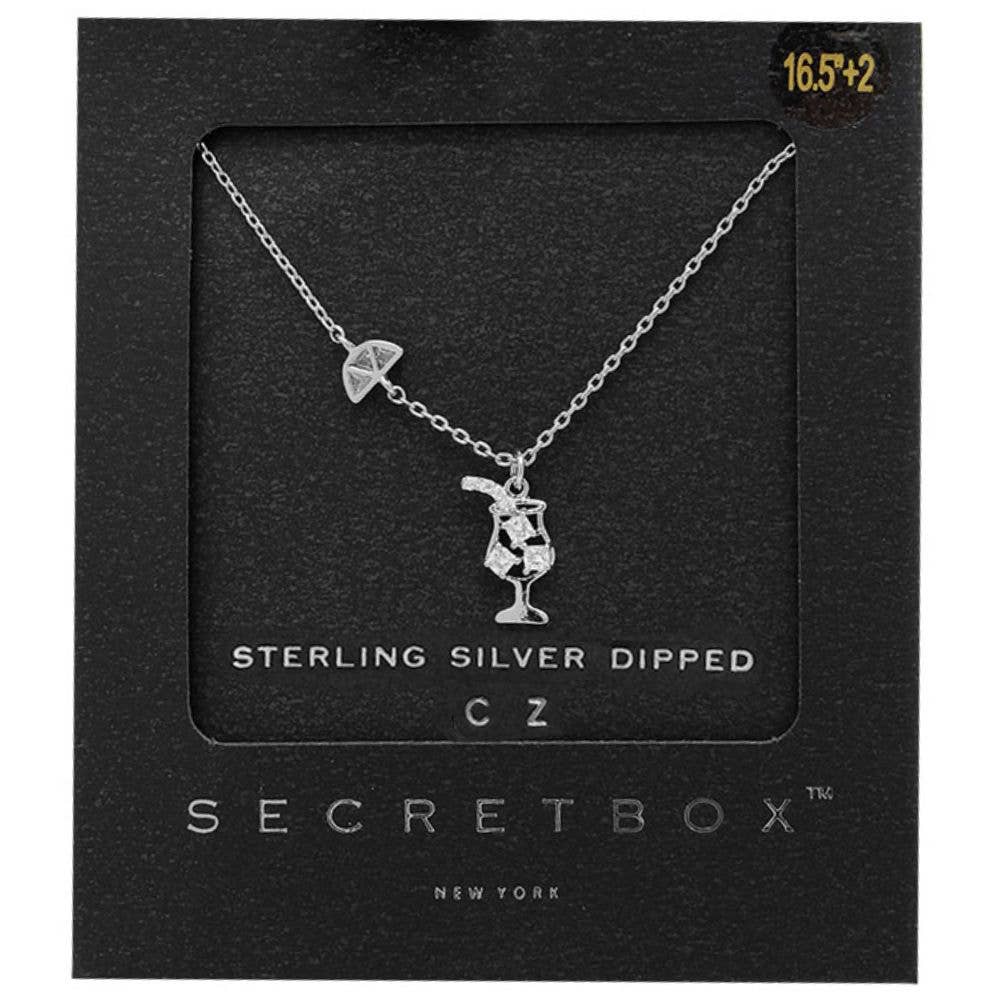 SECRET BOX DAINTY DRINK CHARM GOLD DIPPED NECKLAC, SB 90037