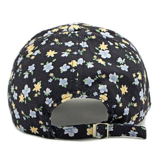 Boho floral print baseball cap